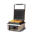 Commercial Cast Iron Liège Waffle Maker with Stainless Steel Body