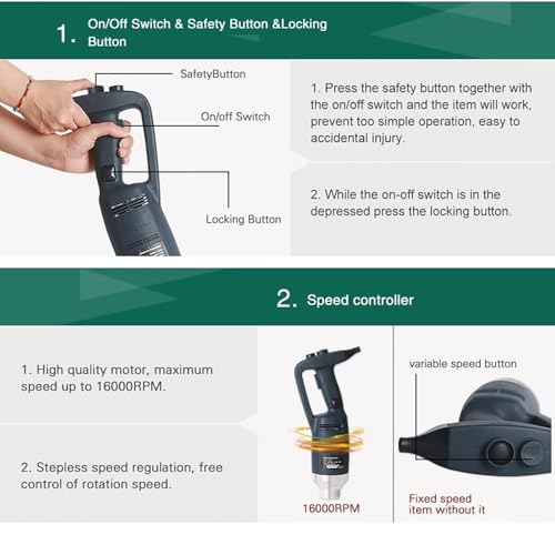 500W Handheld Immersion Blender with Adjustable Speed Control