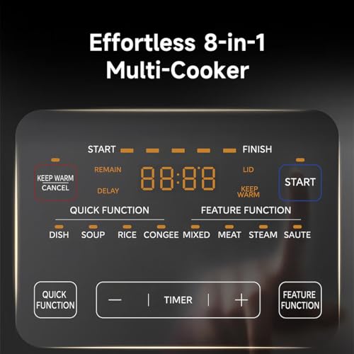 5-Quart 8-in-1 Electric Pressure Cooker with Dual Pots