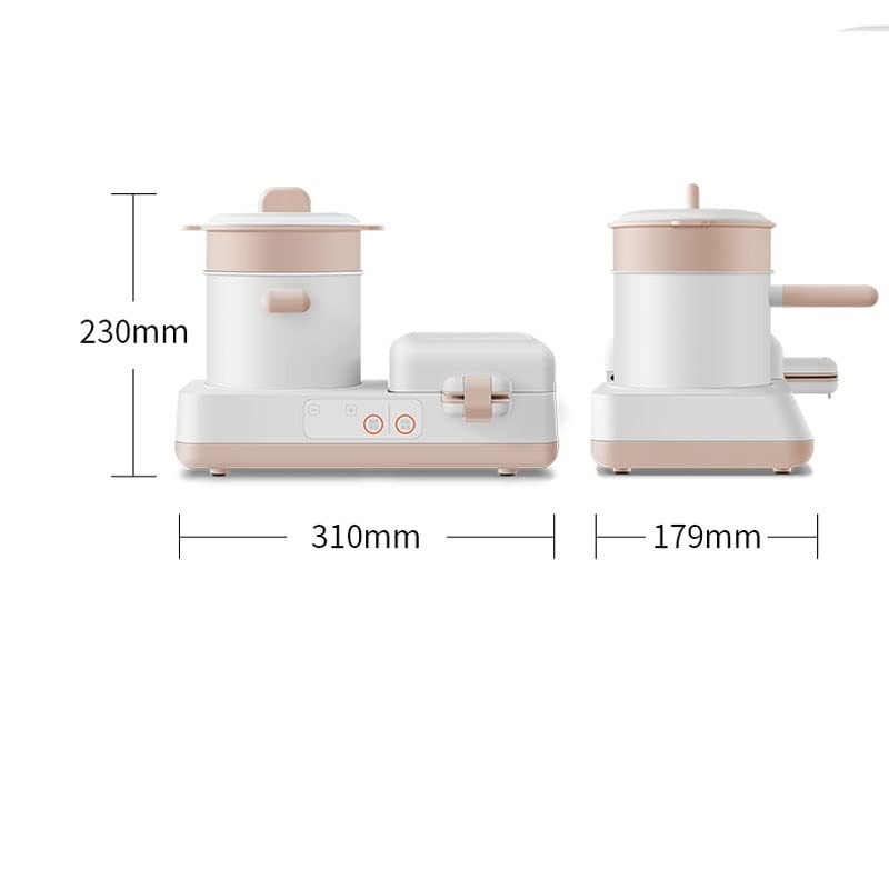 Multifunctional Mini Breakfast Maker with Toaster & Soup Cooker