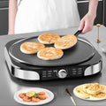 Non-Stick Electric Crepe Maker & 7-Hole Griddle Pan