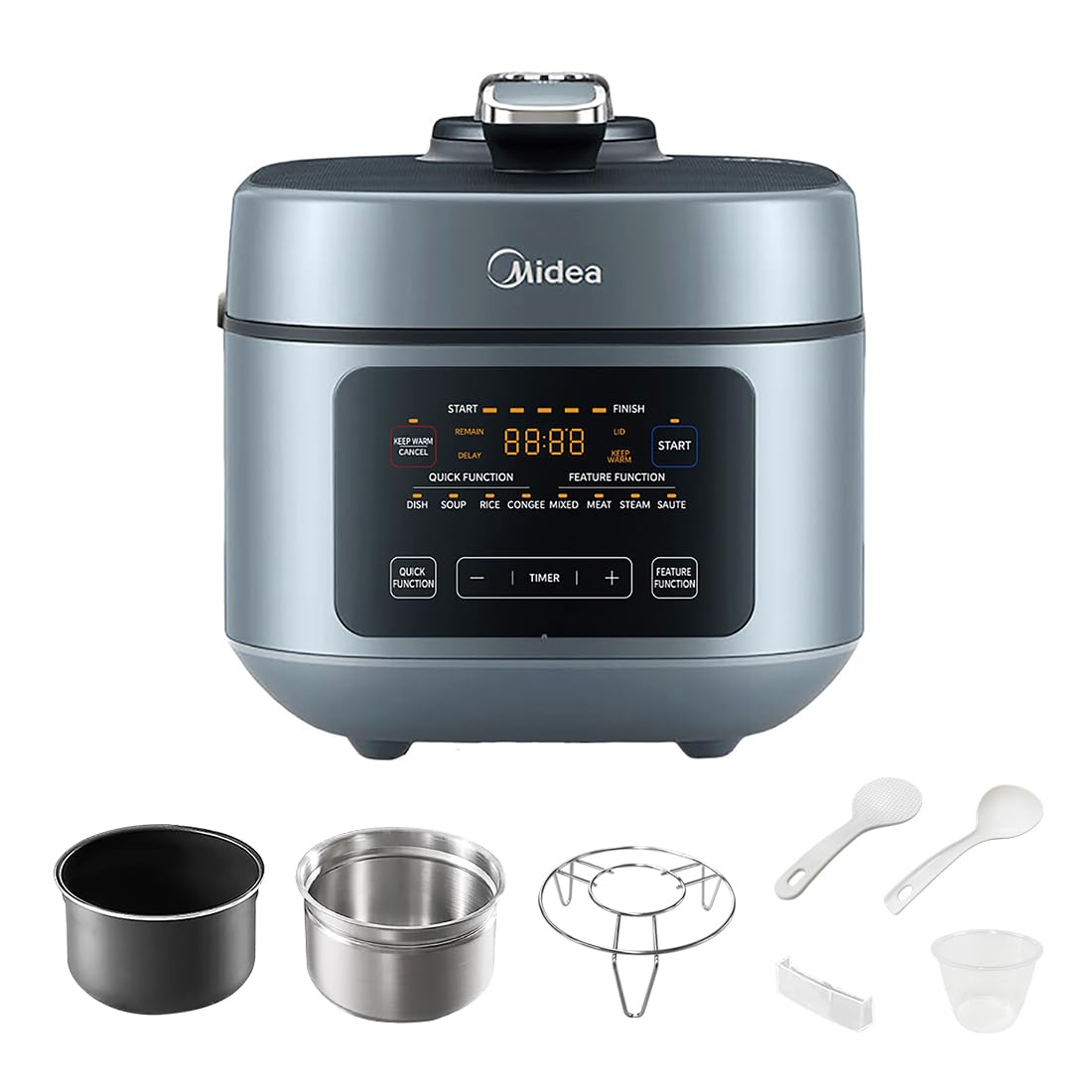 5-Quart 8-in-1 Electric Pressure Cooker with Dual Pots