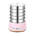 Stainless Steel Electric Food Steamer with Timer & Auto Shut-Off