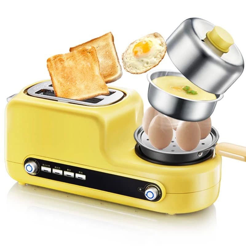 Electric Breakfast Maker with Frying Pan & Steamer
