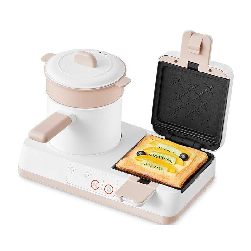 Multifunctional Mini Breakfast Maker with Toaster & Soup Cooker