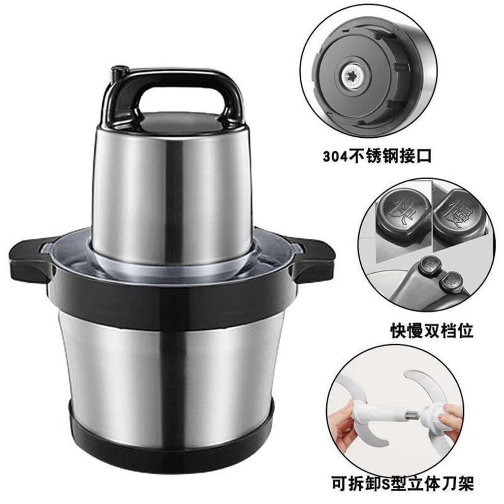 6L 1000W Stainless Steel Meat Grinder & Food Chopper