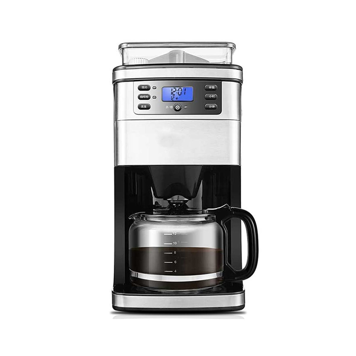 Automatic Drip Coffee Maker with 3-Level Strength Control