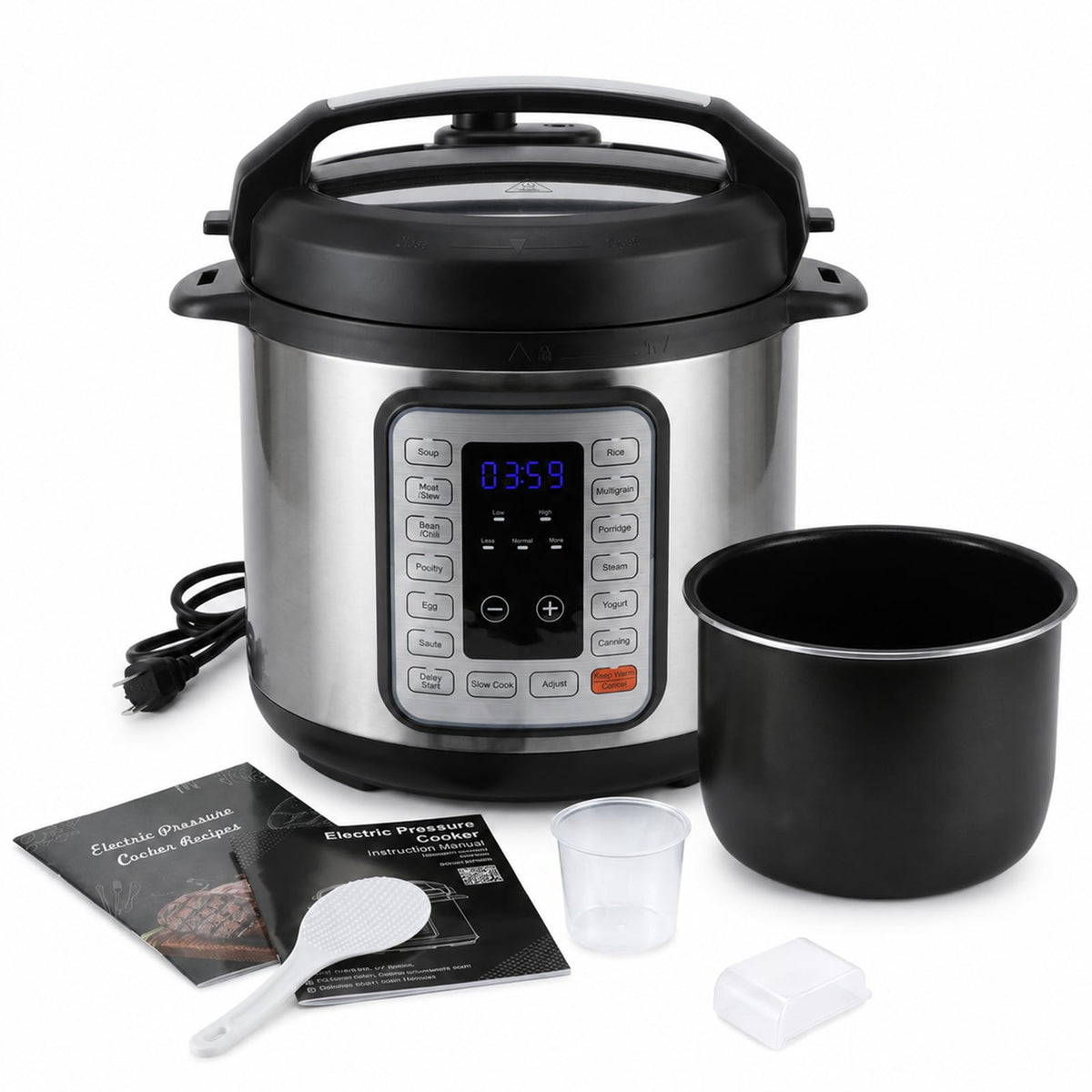 8-Quart Electric Pressure Cooker with 12 Presets