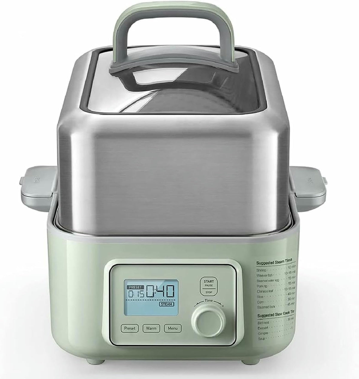 2-Tier Digital Electric Food Steamer with Auto Shut-Off