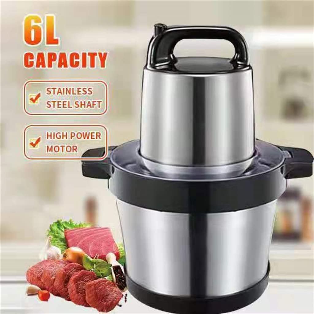 6L 1000W Stainless Steel Meat Grinder & Food Chopper