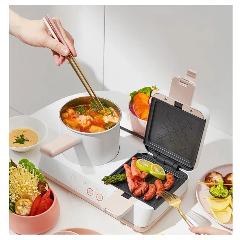 Multifunctional Mini Breakfast Maker with Toaster & Soup Cooker