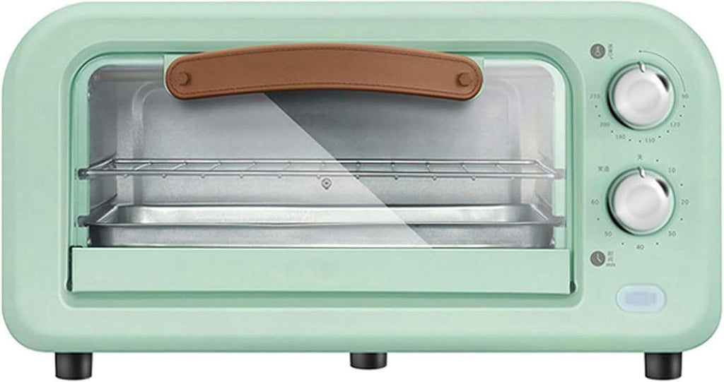 12L Retro Mini Electric Oven with Adjustable Temperature & Timer