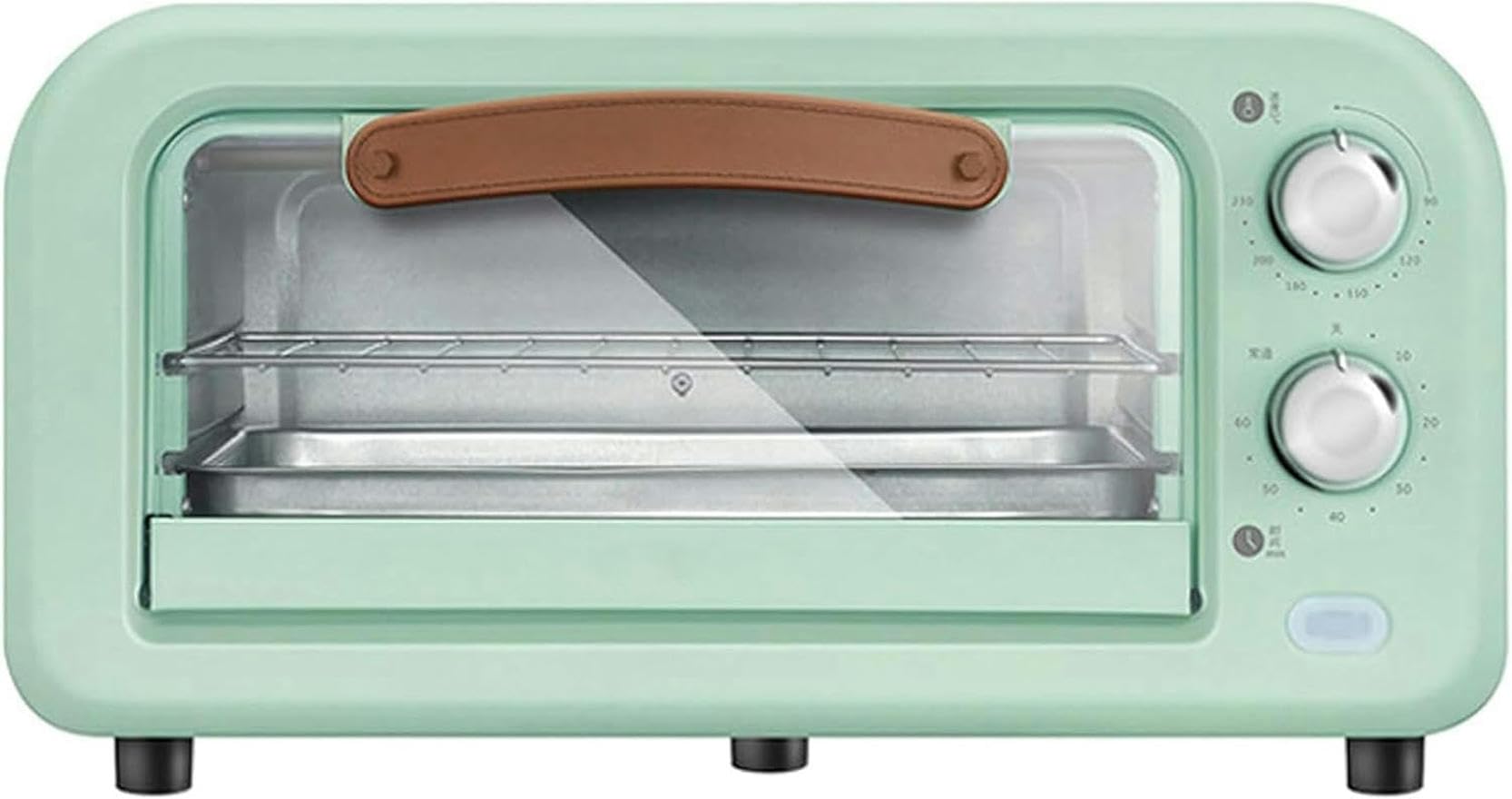 12L Retro Mini Electric Oven with Adjustable Temperature & Timer