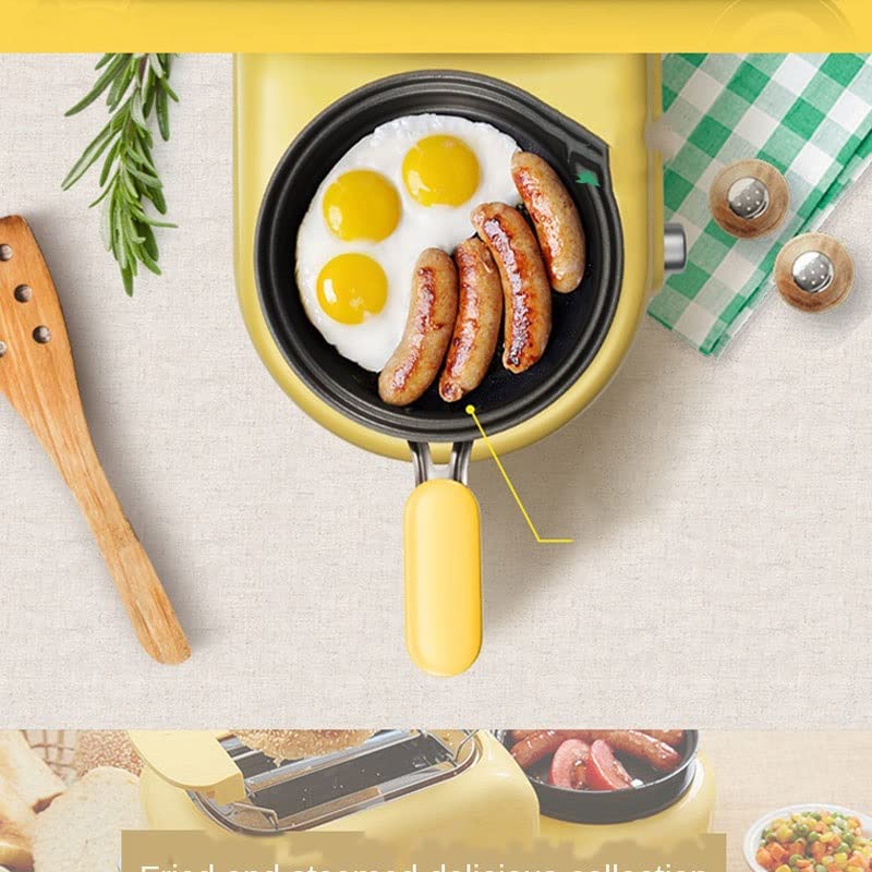 Electric Breakfast Maker with Frying Pan & Steamer