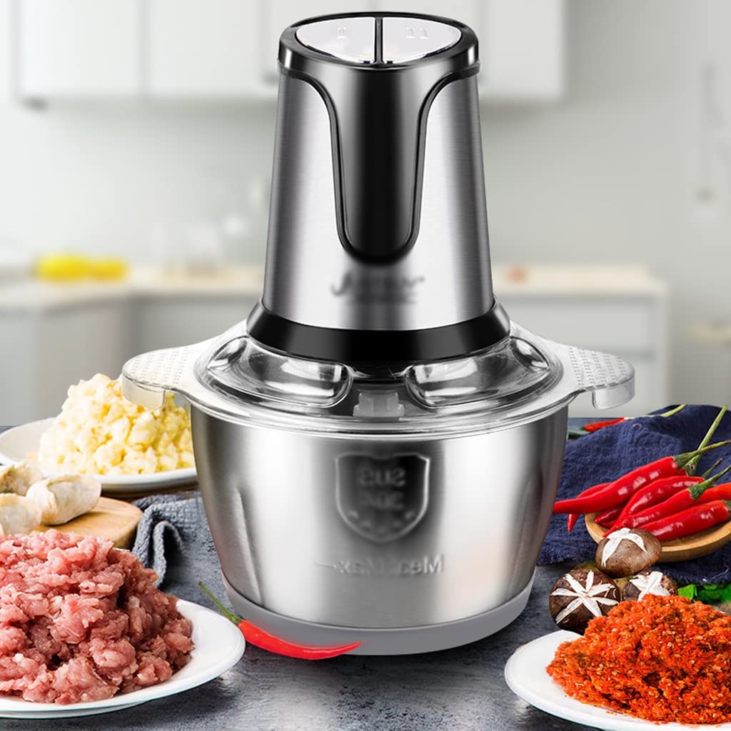 2L Stainless Steel Electric Meat Grinder & Food Chopper