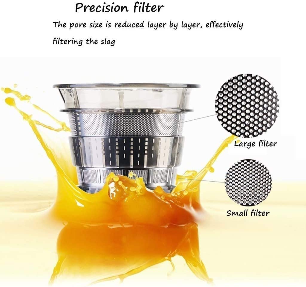 Slow Cold Press Masticating Juicer with 1.8-Inch Feed Chute