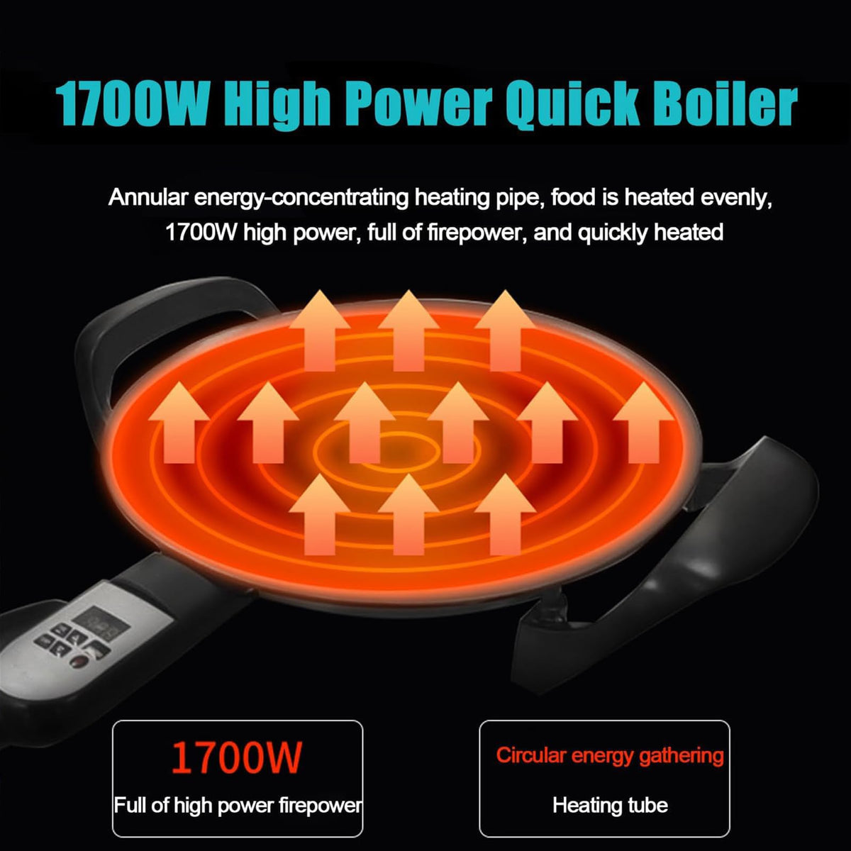 40cm Electric Crepe Griddle with Digital Temperature Control
