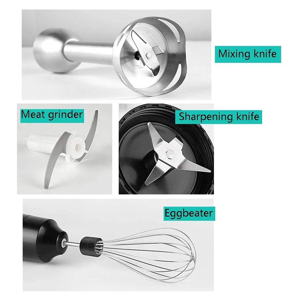 800W 5-in-1 Immersion Blender Set with Chopper & Whisk Attachments