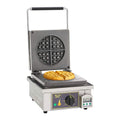Commercial Cast Iron Belgian Waffle Maker with Stainless Steel Body