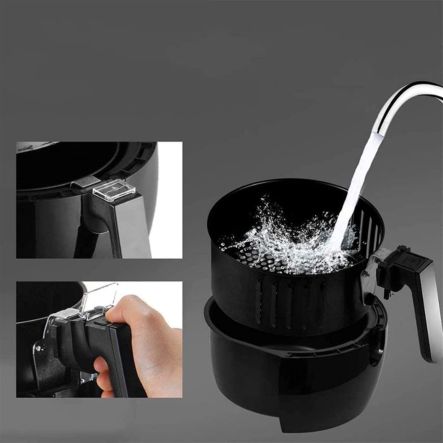 1500W Digital Air Fryer with 7 Presets & Non-Stick Baske