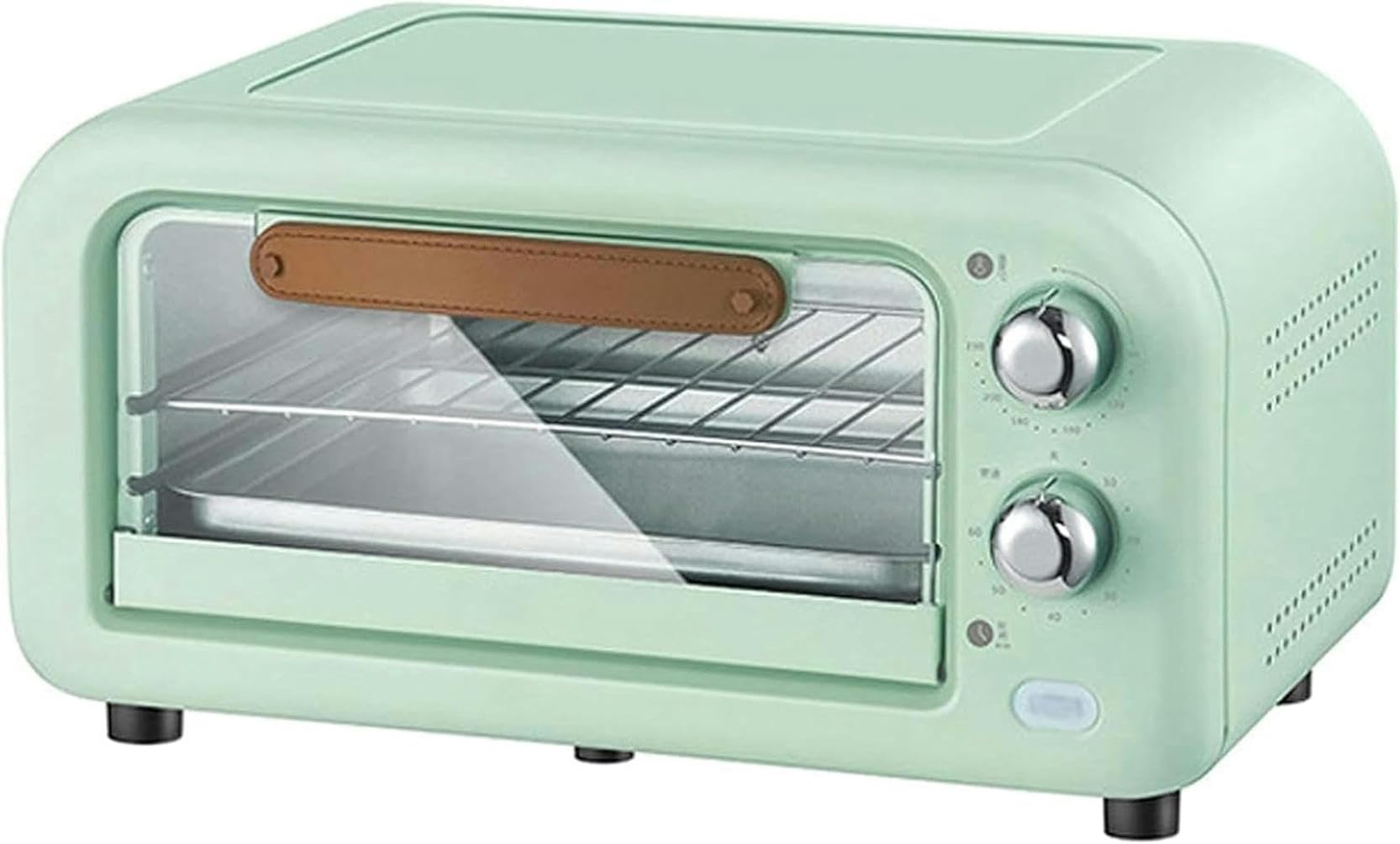12L Retro Mini Electric Oven with Adjustable Temperature & Timer