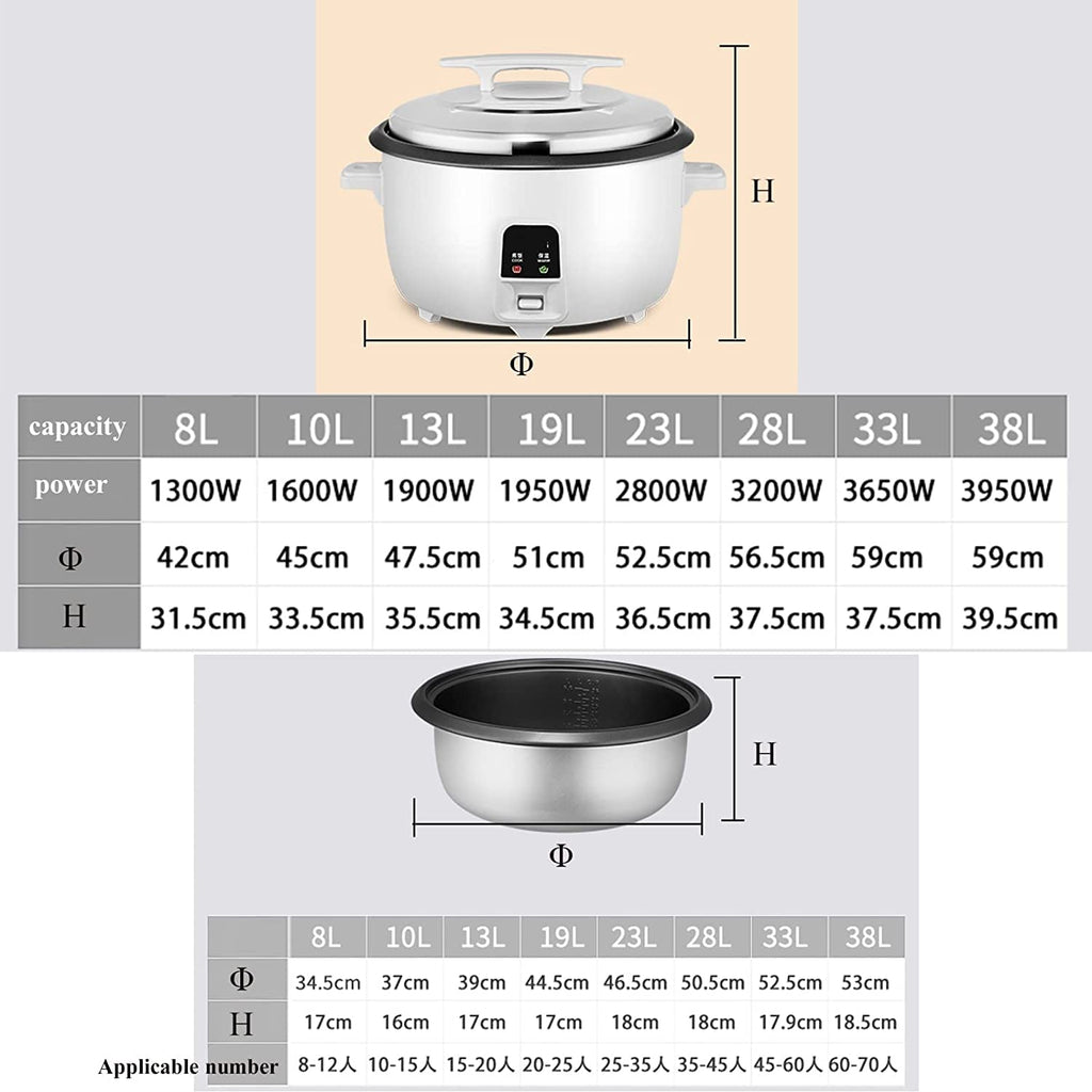 13L Large-Capacity Rice Cooker with Non-Stick Pot