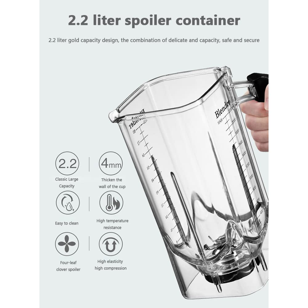 1500W High-Speed Countertop Blender & Ice Crusher
