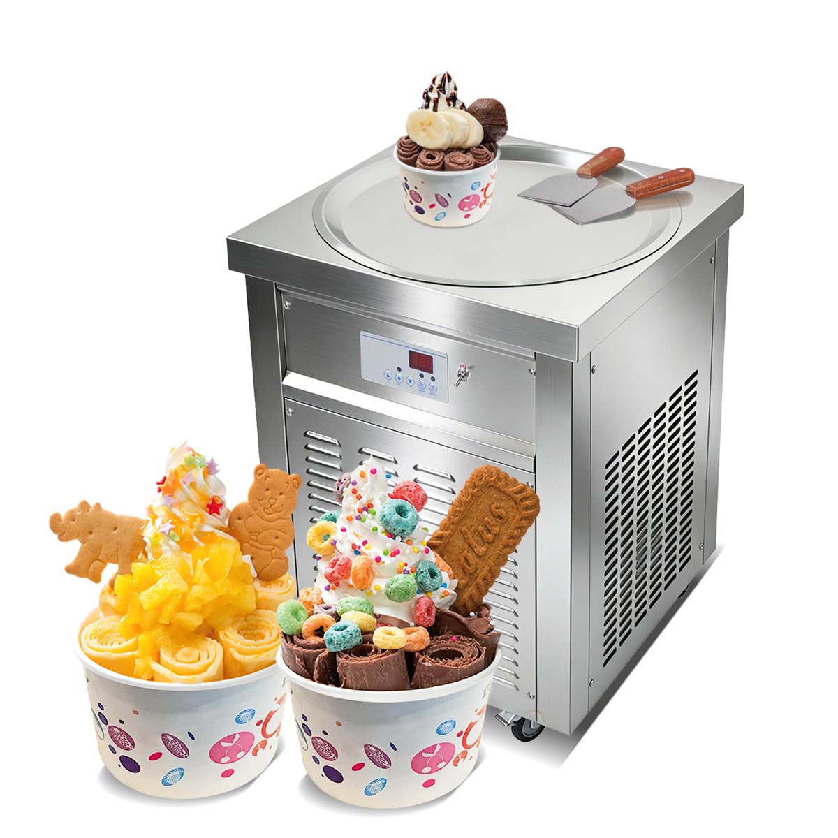 22-Inch Commercial Stir-Fried Ice Cream Machine