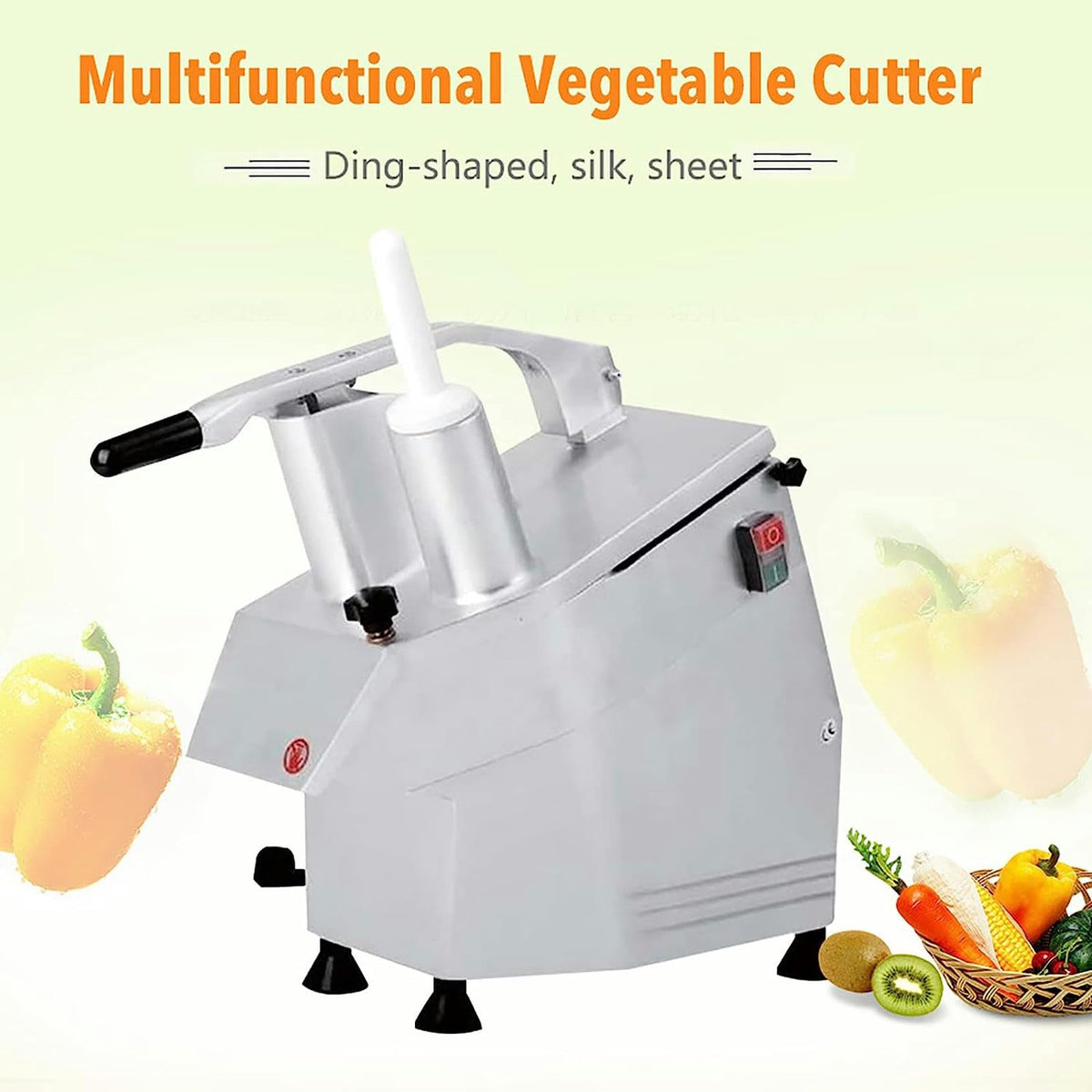 550W Commercial Food Processor with 6 Stainless Steel Blades