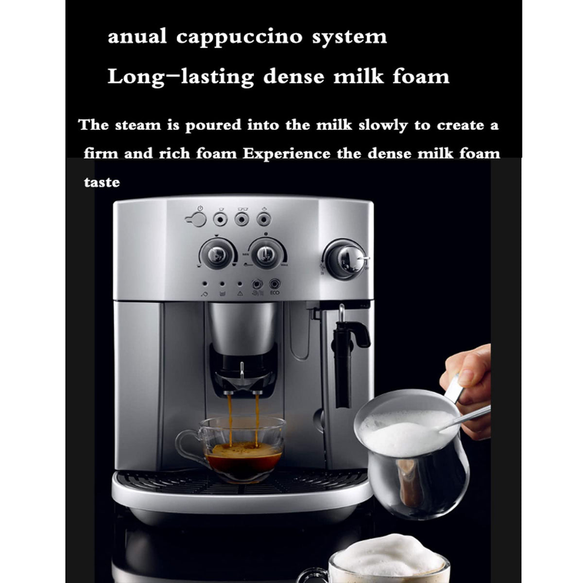 MKLFBY Fully Automatic Coffee and Espresso Machine Household Grinding All-in-One Coffee Machine, Dual-Purpose Bean Powder, Suitable for Cappuccino Mocha
