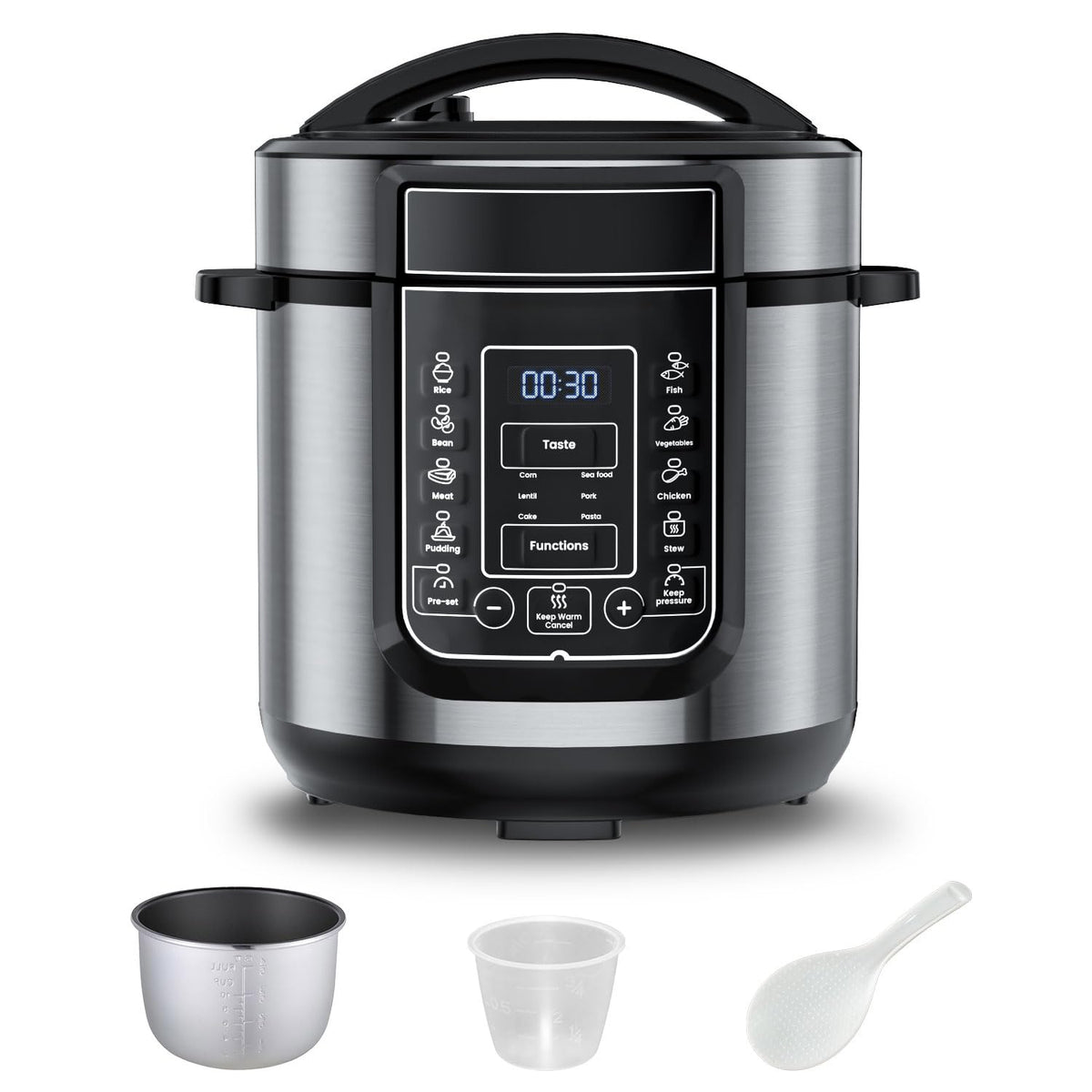 6-Quart 9-in-1 Electric Pressure Cooker with 14 Presets