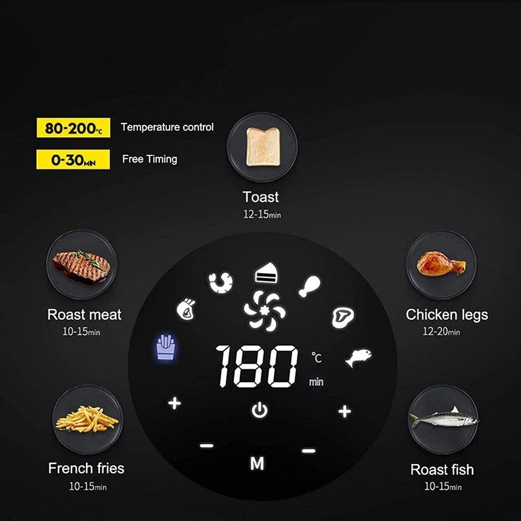 1500W Digital Air Fryer with 7 Presets & Non-Stick Baske