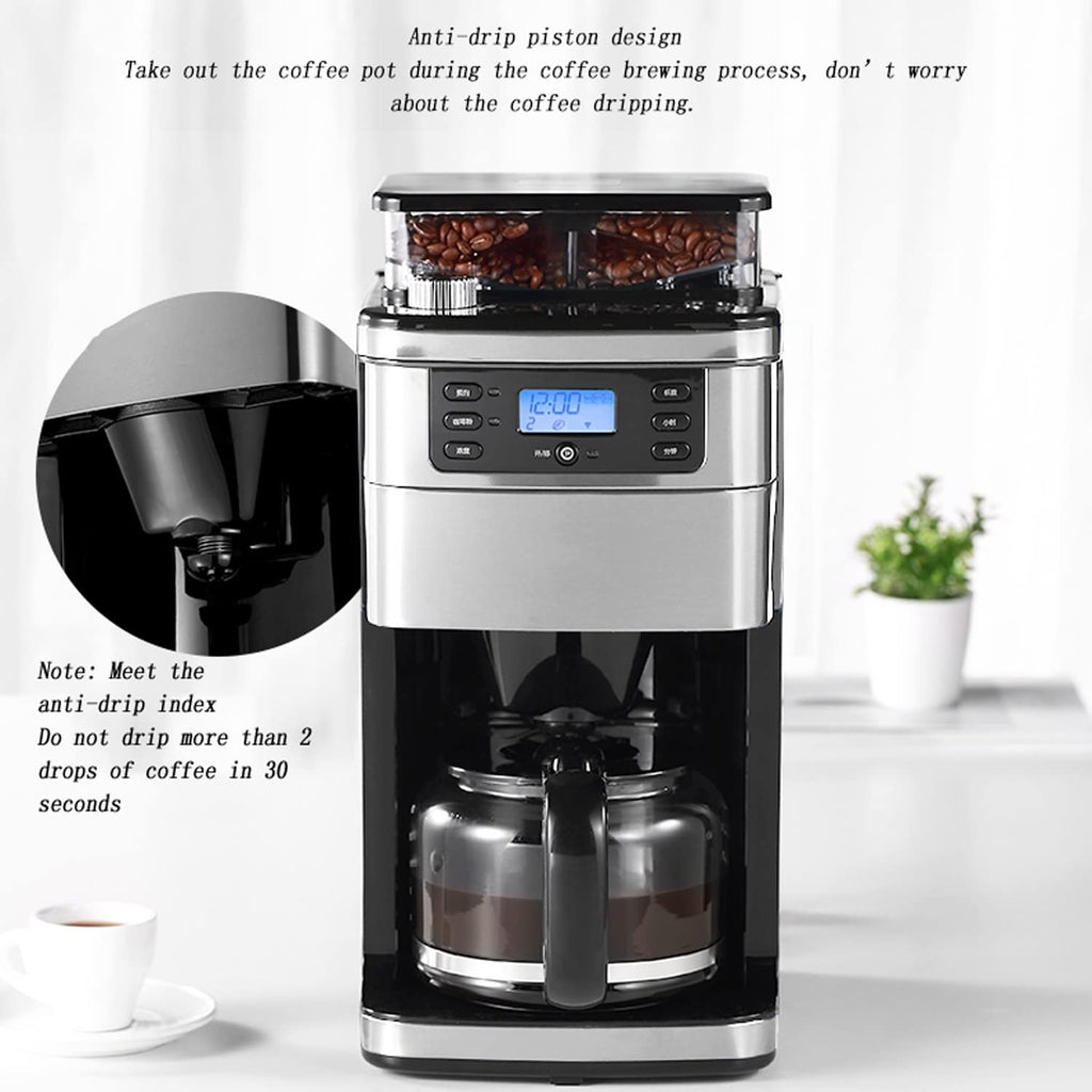 Automatic Drip Coffee Maker with 3-Level Strength Control
