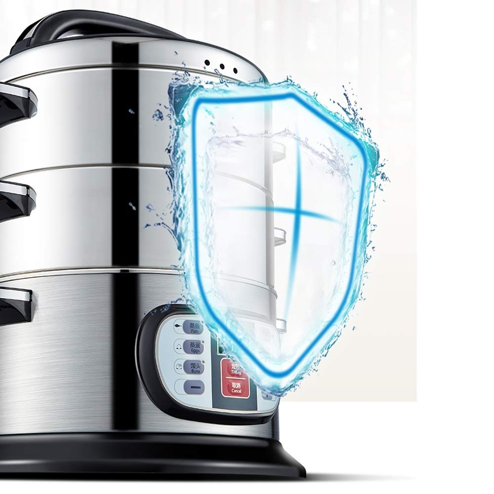 Three-Layer Stainless Steel Electric Food Steamer