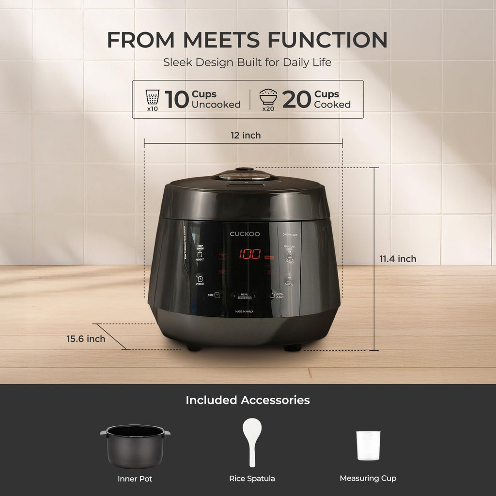 Cuckoo Electric Heating Pressure Rice Cooker CRP-P1009SW (White)