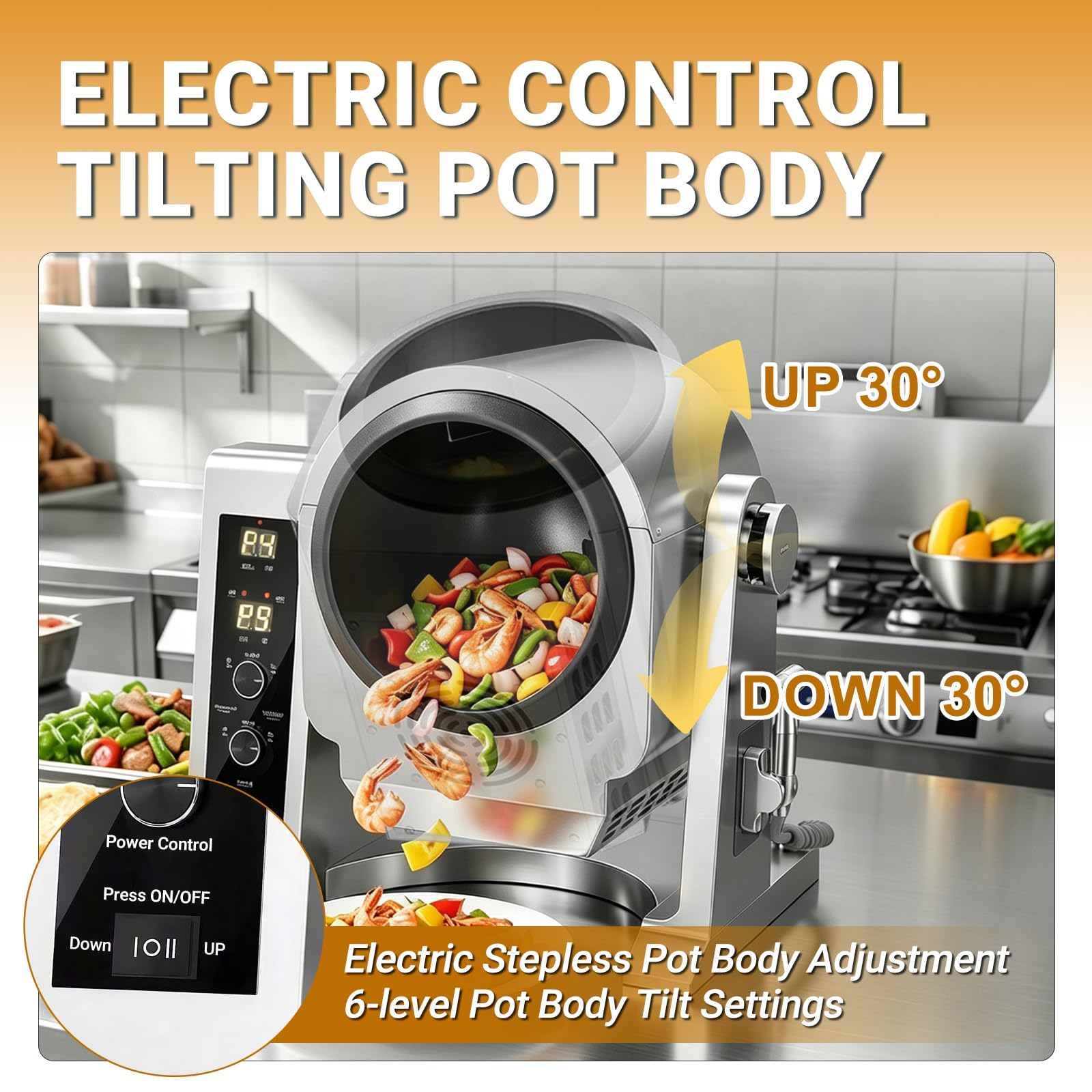 Automatic Stir Fry Machine,Commercial Food Processor 0.5kg-4.5kg