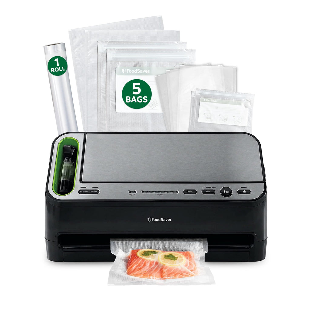 2-in-1 Vacuum Sealer Machine with Automatic Bag Detection & Starter Kit