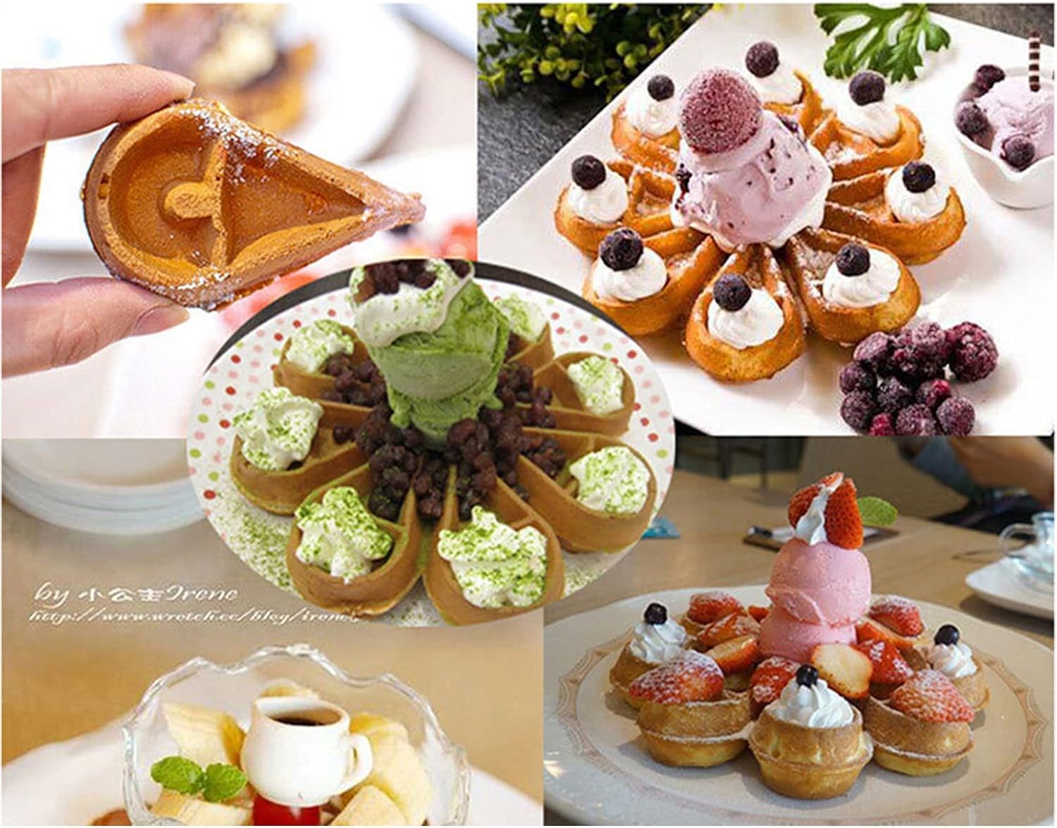 1090W Commercial Belgian Waffle Maker with Non-Stick Plates