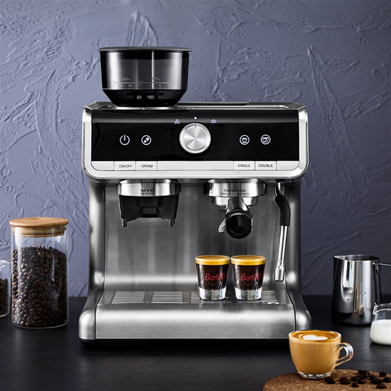Automatic Espresso Machine with Grinder & Milk Frother