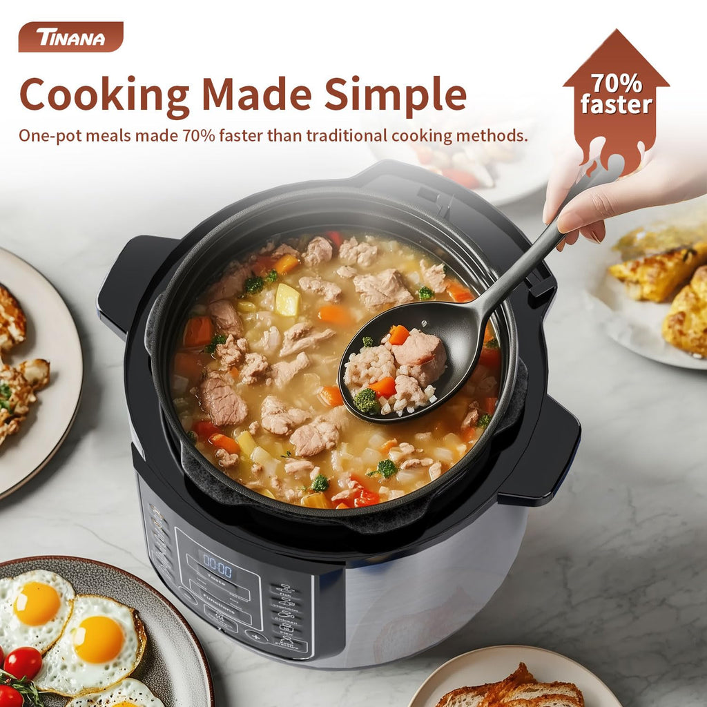 6-Quart 9-in-1 Electric Pressure Cooker with 14 Presets