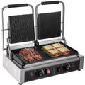 3600W Commercial Double Panini Grill Press with Temperature Control