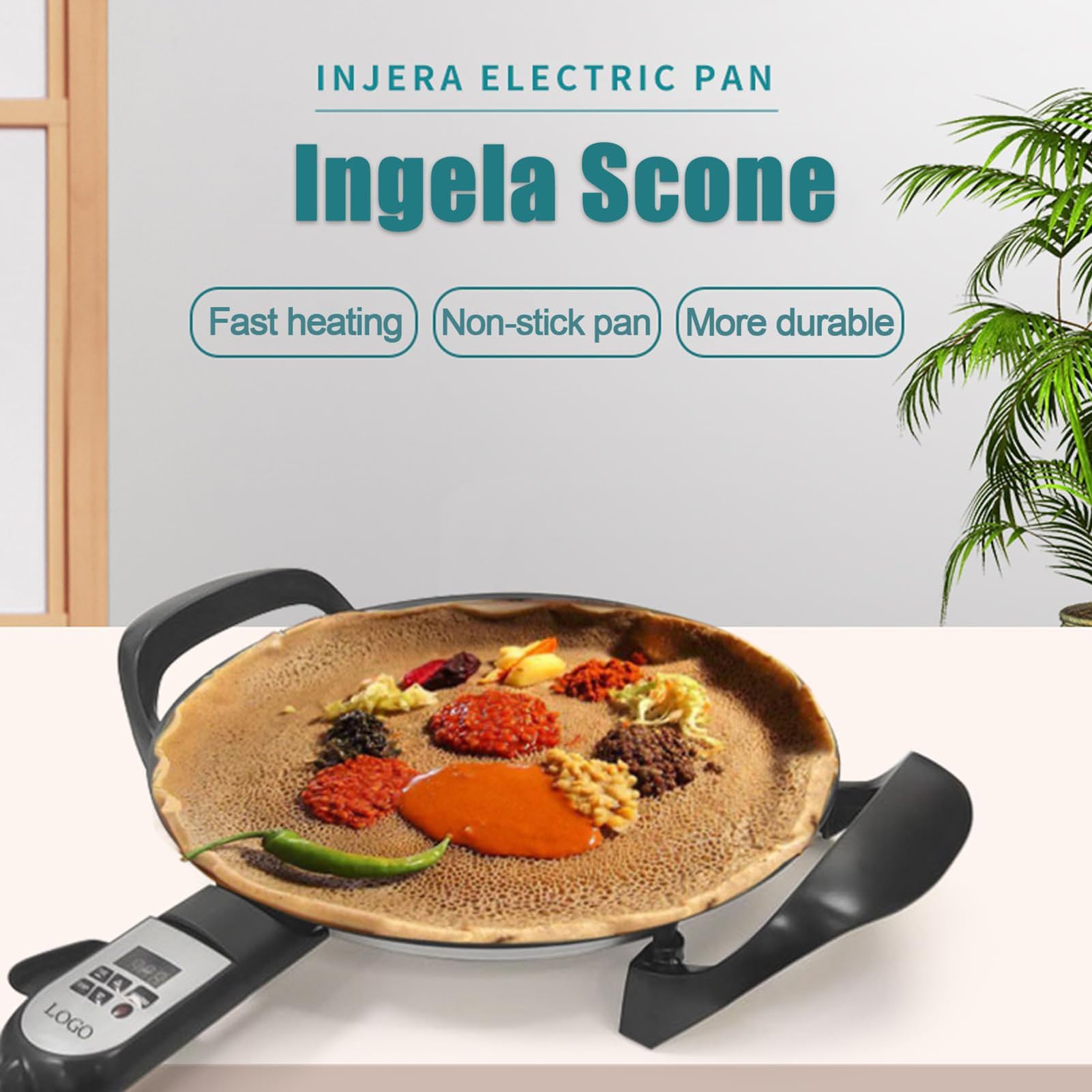 40cm Electric Crepe Griddle with Digital Temperature Control
