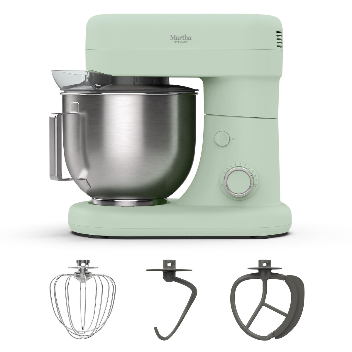 12-Speed Tilt-Head Stand Mixer with 5.3QT Stainless Steel Bowl & Attachments