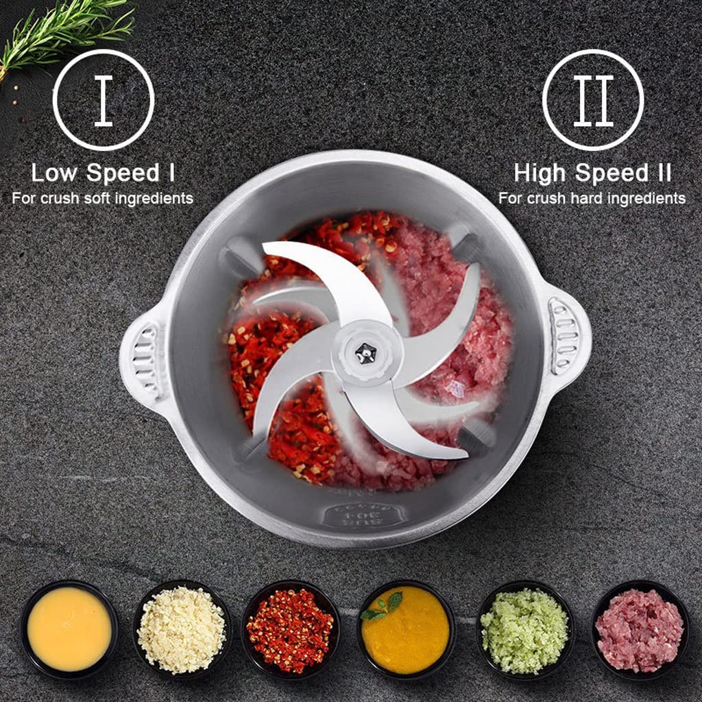 2L Stainless Steel Electric Meat Grinder & Food Chopper