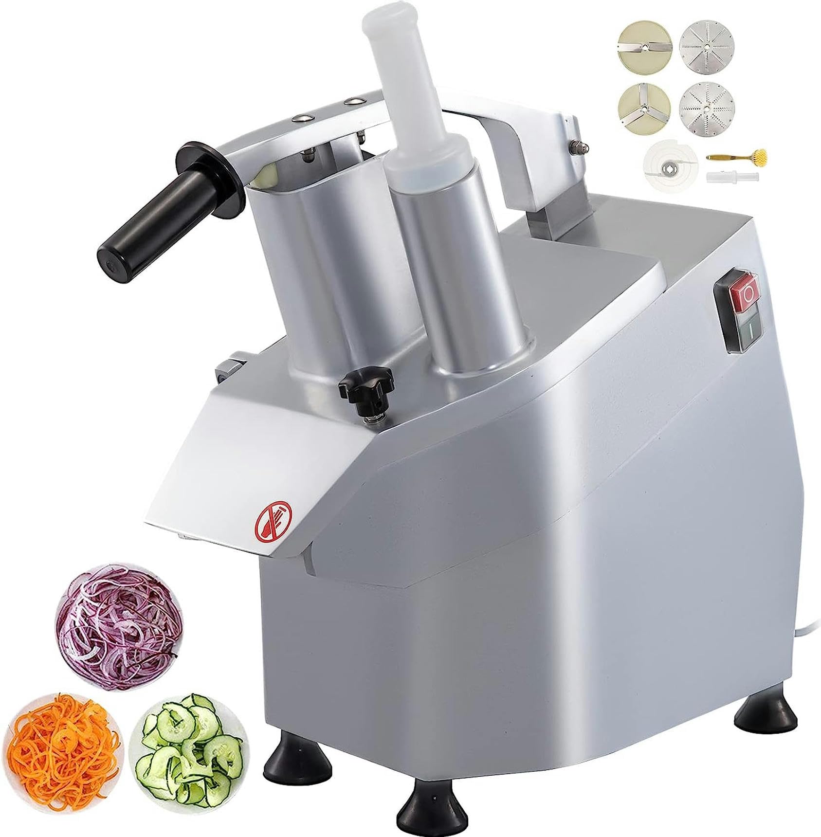 550W Commercial Food Processor with 6 Stainless Steel Blades