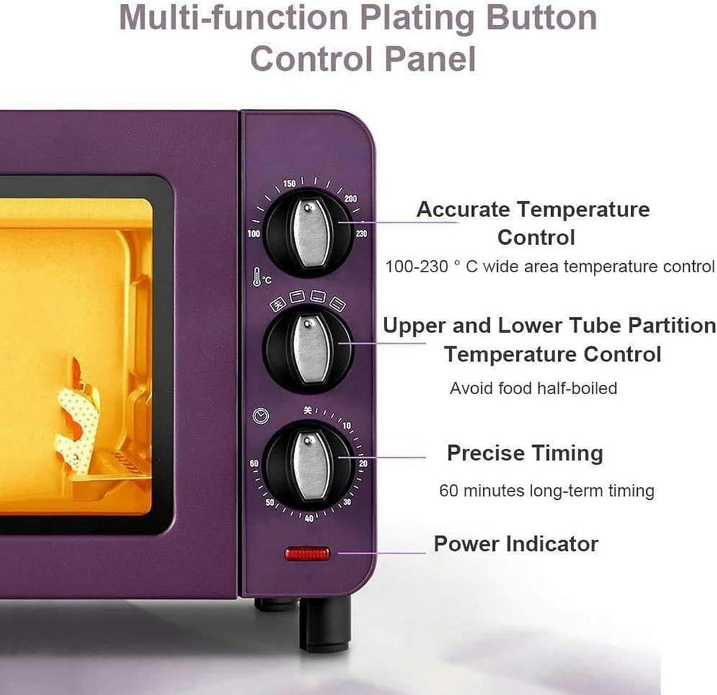 12L 1500W Mini Electric Oven for Baking, Toasting & Pizza