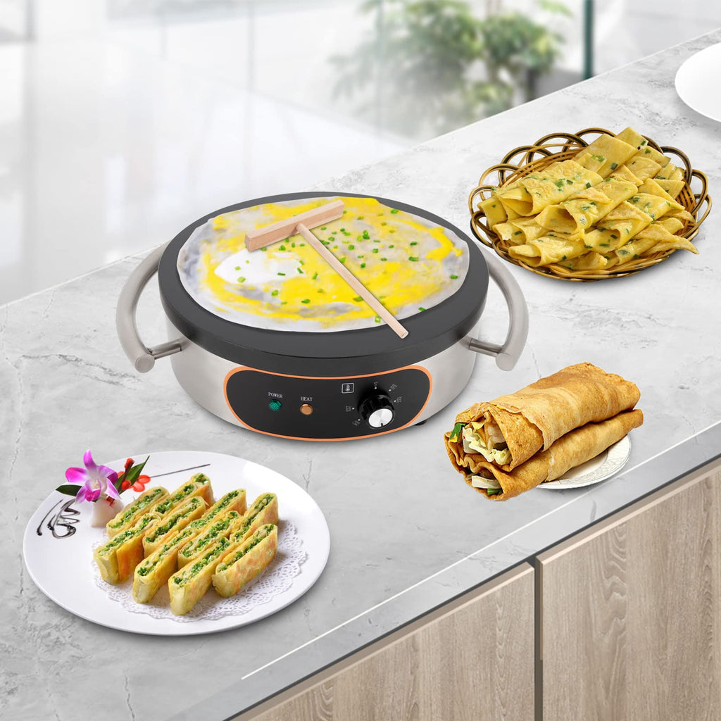 1500W 16-Inch Electric Crepe Maker with Non-Stick Griddle