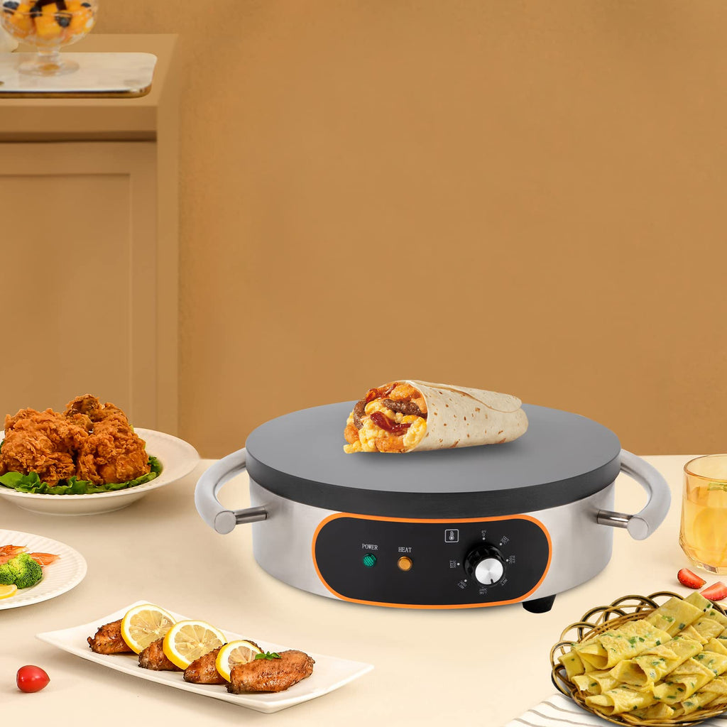1500W 16-Inch Electric Crepe Maker with Non-Stick Griddle
