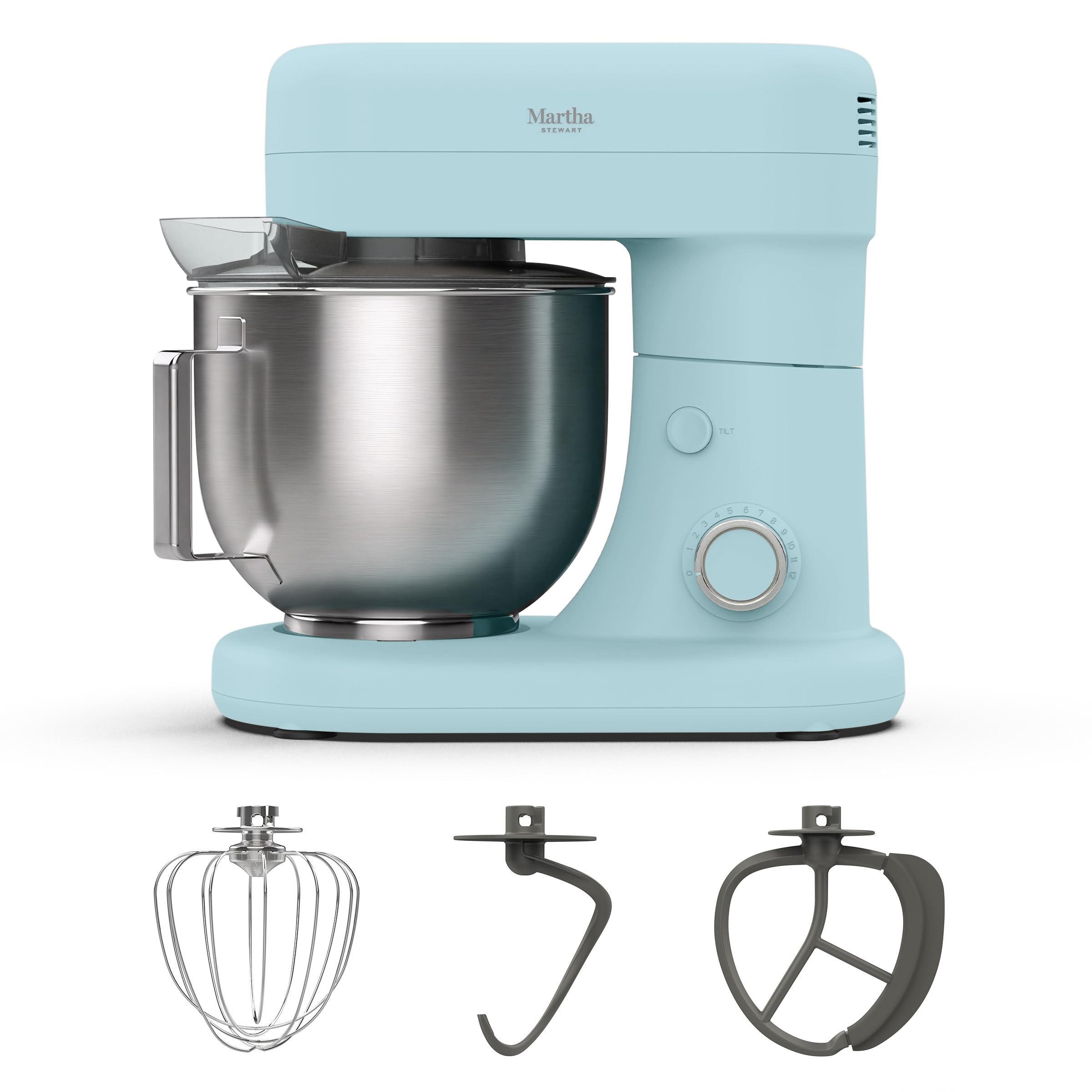 12-Speed Tilt-Head Stand Mixer with 5.3QT Stainless Steel Bowl & Attachments
