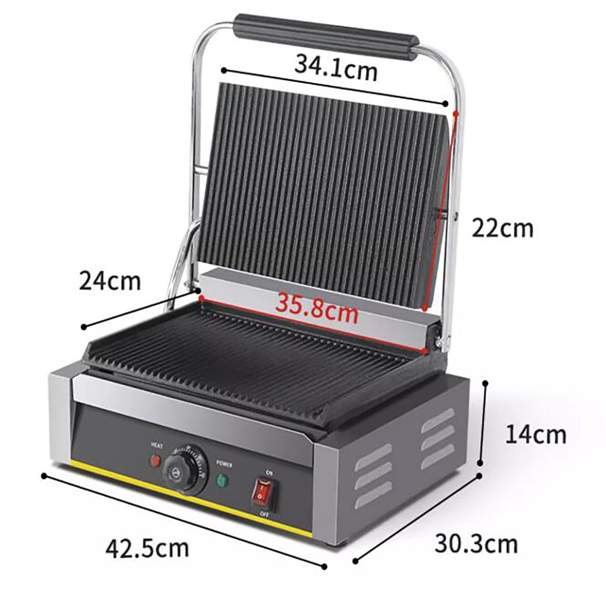 2200W Electric Panini Press & Sandwich Maker
